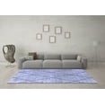 thumbnail image 3 of Ahgly Company Indoor Square Oriental Blue Industrial Area Rugs, 5' Square, 3 of 4