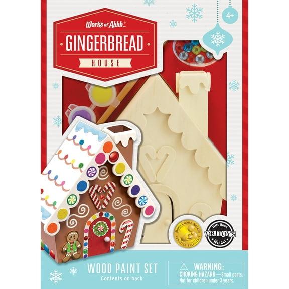 Works of Ahhh Craft Set - Gingerbread House Wood Paint Set