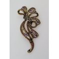 thumbnail image 6 of Vintage Style Rhinestone Statement Purple Ribbon Brooch Filigree Crystal Bow Tie Brooch Pin, Wedding Jewelry, 6 of 7