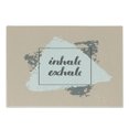 thumbnail image 1 of Inhale Exhale Cutting Board, Grunge Paintbrush Sports and Message Soft Pattern, Decorative Tempered Glass Cutting and Serving Board, Small Size, Pale Peach Grey White, by Ambesonne, 1 of 1