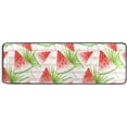 thumbnail image 5 of Dreamtimes Summer Watermelon Palm Leaves Hallway Runner Rug 2'x6' Kitchen Rug with Rubber Backing Watercolor Fruit Non Slip Entryway Rug Runner Washable Soft Area Rug for Hallway Bedroom Kitchen Decor, 5 of 6