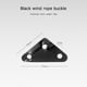 thumbnail image 3 of 10 hebillas de cuerda para tienda de campaña, hebillas de cuerda de 3 agujeros para mochilero (negro) Tmvgtek Para Estrenar, 3 of 3