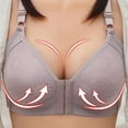 thumbnail image 4 of Popvcly Easy On Front Closure Wireless Comfort Bra for Women, Wireless Cotton Sleep Bras, Size 80/36-100/44, 4 of 6