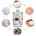 thumbnail image 4 of 2 Pack Circle and Dot Doodle Qtip Holder Dispenser Clear Plastic Storage Apothecary Jars for Cotton Swabs Balls Pads Floss, 4 of 7