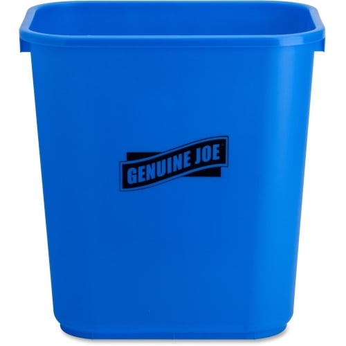 Genuine Joe Recycling Bin Curbside 14 Gal 14.5"x19.5"x15.38" Blue 11582 