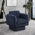 thumbnail image 2 of Meridian Furniture Alessandra Navy Chenille Fabric Swivel Accent Chair, 2 of 44