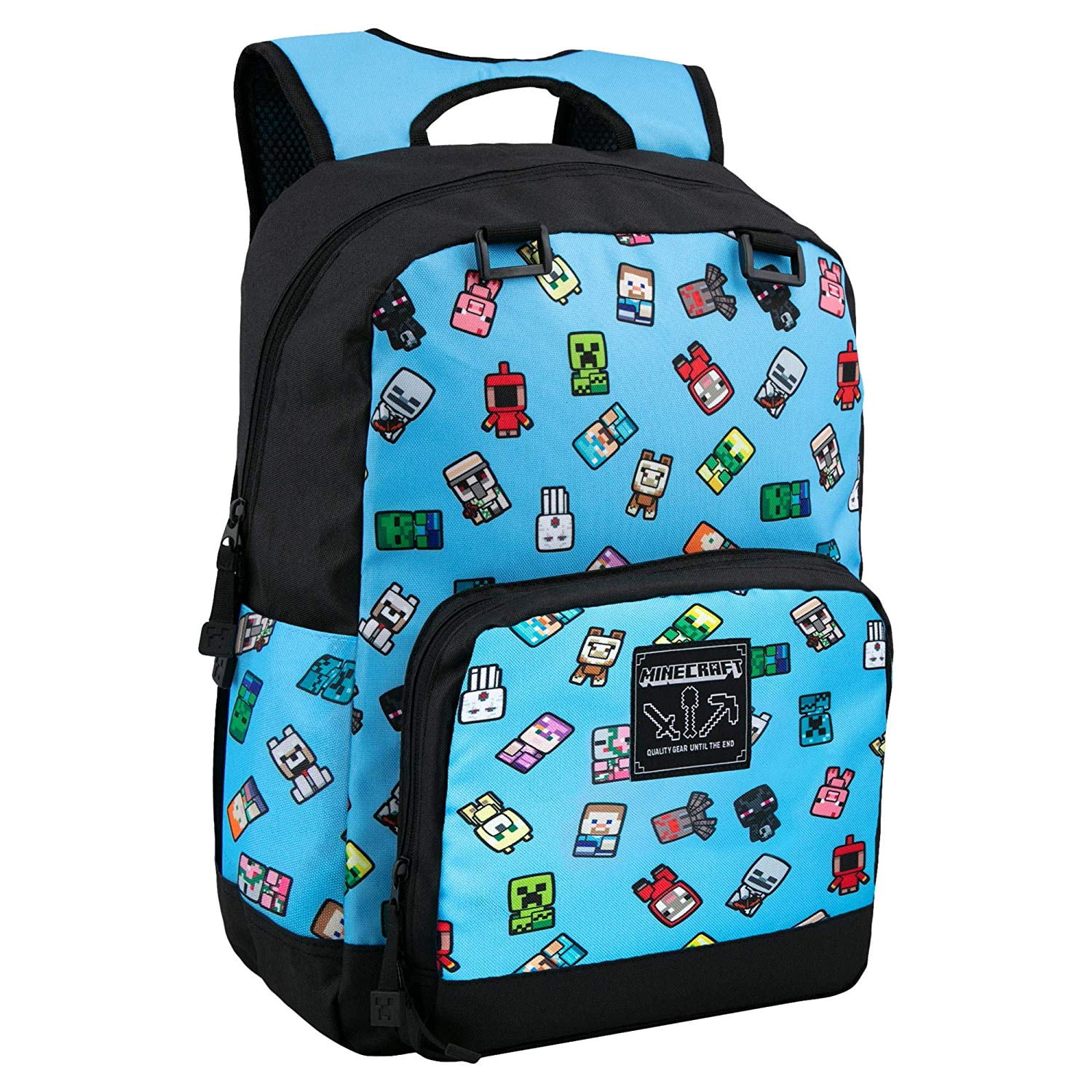 Minecraft Backpack Minecraft Bobble Mobs 17" Blue New j9523