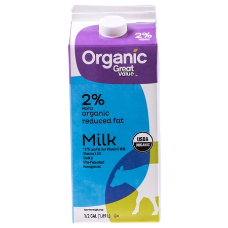 Great Value: Organic 2% Reduced Fat Milk