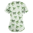 thumbnail image 4 of Scrub Shirts for Women, Healthcare Worker Christmas Gifts 2025 Moisture-Wicking V-Neck Uniform Transitional Season Wear Women Breathable Nursing Top Double Pocket Medical Green 3Xl, 4 of 4