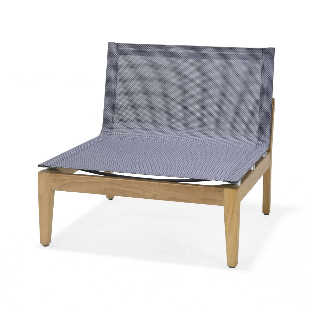 Amazonia Trieste, 100% FSC Certified Teak & Mesh, Outdoor Patio Accent Chair with Olefin Cushions