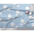 thumbnail image 3 of Soimoi Poly Georgette Fabric Bamboo Tree,Moon & Stork Bird Fabric Prints by Yard 52 Inch Wide, 3 of 3