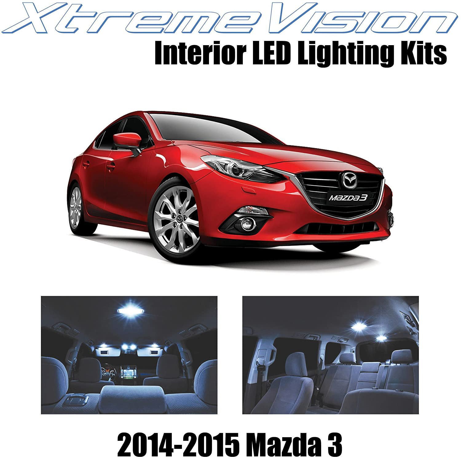 White Interior LED Light Bulb Package Kit For 2012-2016 Mazda 6 Mazdaspeed