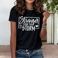 thumbnail image 4 of Ankishi Funny Tshirt Women Stronger Than The Storm Fashion Casual T Shirt Summer Loose Fit Clothes for Travel Dating, 4 of 7