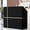 Black/without LED Lights, variant on AHB 50-inch Reception Desk with Counter, Front Desk Office Desk with Storage Shelves, Black