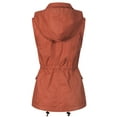 thumbnail image 4 of MixMatchy Women's Drawstring Lightweight Loose Fit Sleeveless Vest Utility Jacket, 4 of 6
