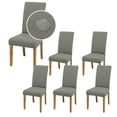 thumbnail image 1 of 6 Fundas Elásticas para sillas de comedor, Impermeables , Protege y brinda un nuevo estilo a tus sillas. Mod. Gris, 1 of 1
