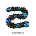 thumbnail image 3 of Qwtwty 9 ft Pre‑Lit Christmas Garland with Lights, Fake Vines Real Touch Winter Xmas Garland for Stairs, Railing, Fireplace, Door Decorations, 3 of 6