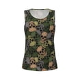 thumbnail image 4 of Easygdp Camouflage Skulls Women's Workout Tank Top, Running Top, Hiking Shirt, Quick-Dry for Running, Yoga, Hiking - Large, 4 of 9
