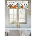 thumbnail image 6 of Fall Orange Plaid Pumpkin Valances for Windows It's Fall Y'all Maple Leaf Harvest Thanksgiving Kitchen Valance Curtain Rod Pocket Small Curtains for Cafe Bathroom Laundry Basement 42" x 12", 6 of 8