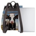 thumbnail image 3 of Ratiio Cute Prairie Cow Pattern Womens Backpack Purse Leather Backpack Purse for Women Travel Fashion Backpack Designer Ladies Shoulder Bags, 3 of 4