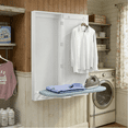 thumbnail image 6 of Facilehome Mounted Foldable Swivel Ironing Board Cabinet with Mirror,Heat-Resistant & Water-Repellent Cover,White, 6 of 11