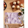 thumbnail image 2 of Placemats Set of 6, Cotton Linen Heat Table Mats Non-Slip Washable Abstract Retro Purple Tie-dye Placemat for Holiday Banquet Dining Kitchen Table Decor, 2 of 6