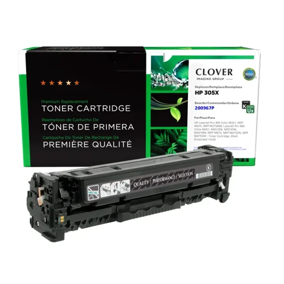 Remanufactured Clover Imaging Extended Yield Black Toner Cartridge compatible with HP CE410X