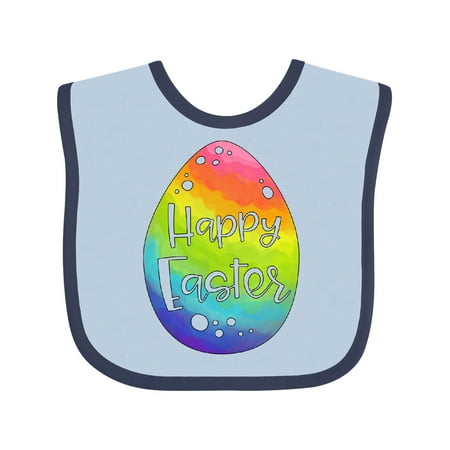 

Inktastic Happy Easter Rainbow Easter Egg Gift Baby Boy or Baby Girl Bib