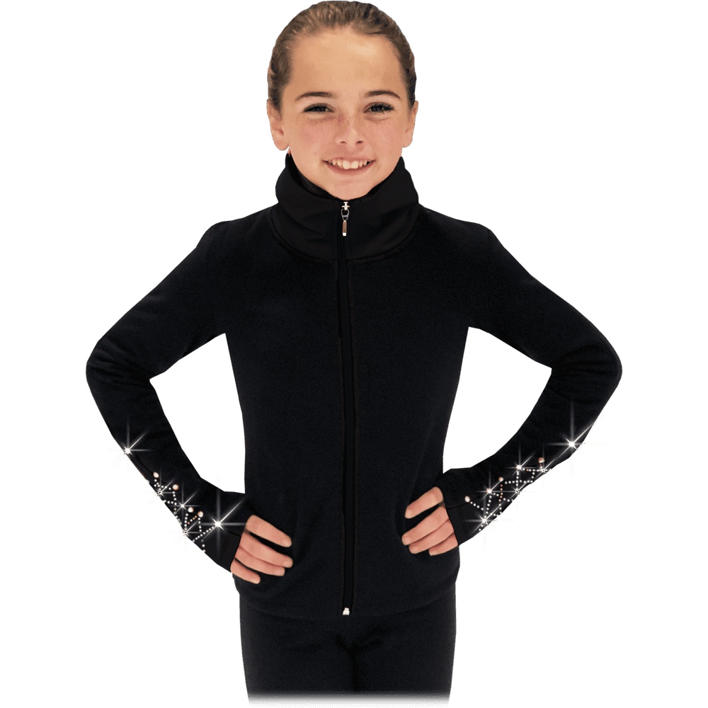 Chloe Noel JS883P Contract Elite Polartec Spiral Fleece Figure Skating Jacket with Swarovski