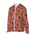 thumbnail image 2 of Pofeuu American Football1 Print Sun Protection Outdoor Lightweight Full Zip UV Cooling Hoodie Long Sleeve Summer Clothing for Outdoor Hiking-Medium, 2 of 5