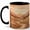 Black, variant on Boho Sunset Mountain Coffee Mug, Warm Landscape Wildflower Nature Design, 11 oz Ceramic Cup