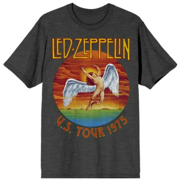 Led Zeppelin U.S. Tour 1975 Heather Charcoal T-Shirt
