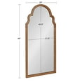 thumbnail image 6 of Kate and Laurel Hogan Wood Framed Arched Wall Mirror, 24 x 48, Rustic Brown, Farmhouse Moroccan Mirror for Wall, 6 of 8