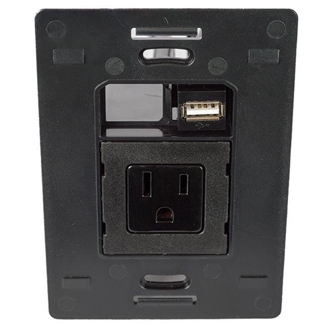 Custom Plastics CPF 03VI83 VersaPad Power Module with USB Plug, Black