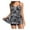 Black, variant on Kmdttou One Piece Swimsuit Women Conservative Print Strappy Back Set Two Piece Swimsuits Swimdress on Clearance!