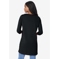 thumbnail image 2 of Roaman's Women's Plus Size Cotton Ultimate Long Sleeve V-Neck Tunic, 2 of 6