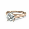 thumbnail image 2 of 2.00 Cts Certified Round Cut Moissanite Diamond 18K White Gold Plated Engagement Ring , Wedding Ring, Anniversary Ring for Her, Gift for Her, 2 of 6