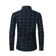 thumbnail image 5 of Manxivoo Flannel Shirt for Men, Men's Casual Jacket Plaid Padded Shirt Long Sleeve Pocket Button down Shirt Lapel Jacket Shirts for Men Green XXXL, 5 of 5