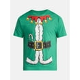 thumbnail image 5 of Christmas Men's and Big Men's Elf Suit Cosplay Little Helper Graphic Tee from Holiday Time, Sizes XS-3XL, 5 of 5