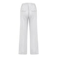 thumbnail image 3 of MAWCLOS Men Trousers Elastic Waist Sweatpants Drawstring Pants Baggy Party Solid Lounge White 3XL, 3 of 9