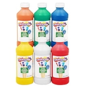 Colorations Simply Washable Tempera Paint 8 oz. - Set of 6 Primary Colors