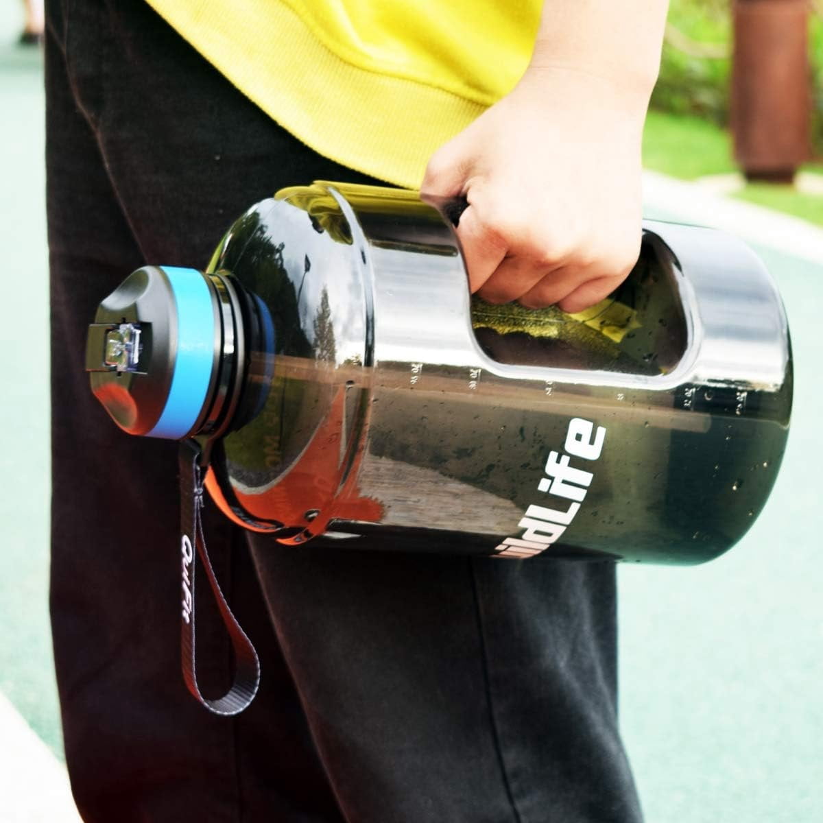 Motivational Gallon Water Bottle - with Straw & Time Marker  Large   Water Jug with Handle for Fitness Outdoor Enthusiasts Leak-Proof