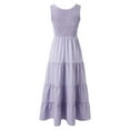 thumbnail image 5 of Wdgfv Women's Elegant Maxi Flowy Boho Tiered Beach Dress with Square Neck and Pockets, 5 of 5