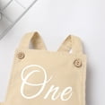 thumbnail image 5 of IBTOM CASTLE Baby Girls Boys Boho 1st Birthday Outfit Backless Overalls Romper for Cake Smash Photo Shoot 6-12 Months Khaki, 5 of 8