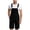 Black, variant on Afuyipoi Men's Washed Denim Overalls Shorts, with Chest Pocket Workwear Bib Shorts with Adjustable Straps Black L