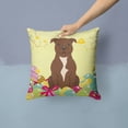 thumbnail image 2 of Easter Eggs Staffordshire Bull Terrier Chocolate Fabric Decorative Pillow, 2 of 4
