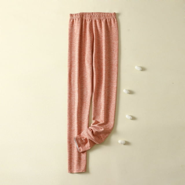 Pantalones cálidos de color liso para mujer, pantalones de terciopelo alemán de doble cara sin costuras, leggings de cintura alta, pantalones largos, ropa interior cálida, pantalones de poliéster para