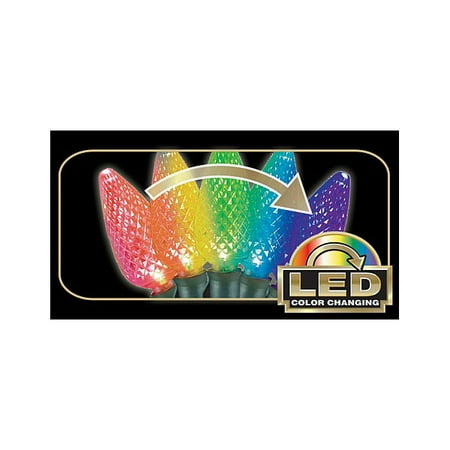 set of 25 color changing led c9 christmas lights green set of 25 color changing led c9 christmas lights green