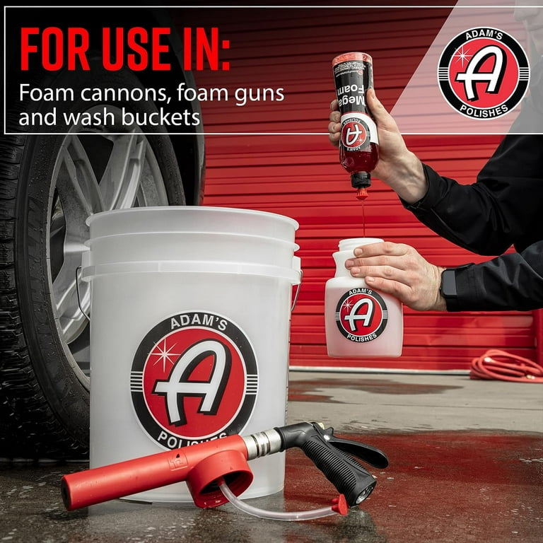 Adam's Car Wash Shampoo (Gallon) - pH Car Wash Soap for Snow Foam Cannon,  Foam Gun, Pressure