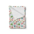 thumbnail image 2 of Fish Soft Flannel Fleece Throw Blanket, Childish Pattern with Corals and Underwater Creatures Shells Starfishes, Cozy Plush for Indoor and Outdoor Use, 50" x 70", Multicolor, by Ambesonne, 2 of 5